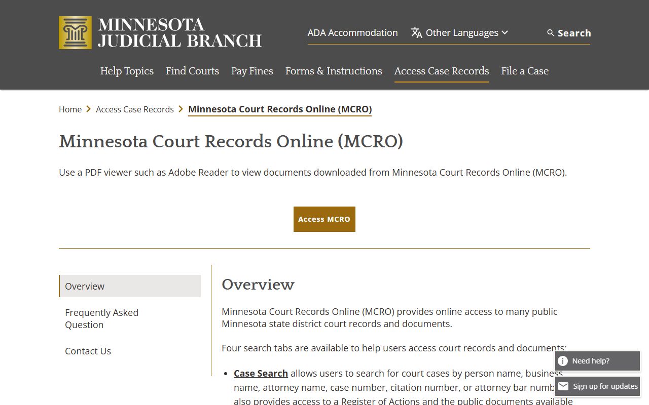Minnesota Court Records Online for Dakota County court records after arrest